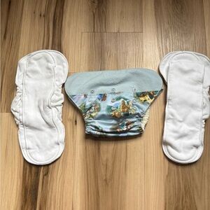 Grovia Diaper Shell with two Organic Cotton Soaker Pads